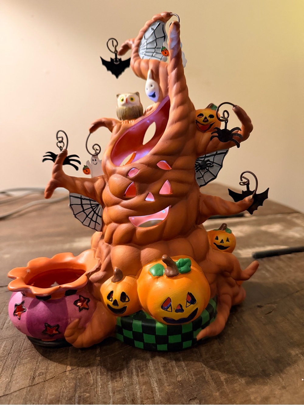 Retired PartyLite Halloween Haunted Tea Light Tree Candle Holder